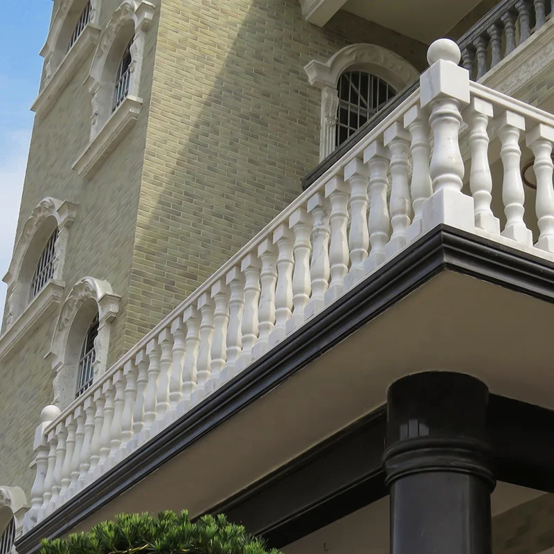 Customization Decorative Architectural  Carving Marble Staircase Railing Balustrade