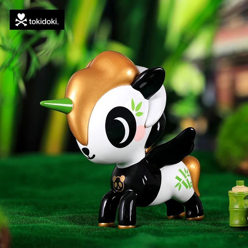 Tokidoki-Panda de la suerte de unicornio, de 5 pulgadas figuras de acción, juguetes Kawaii, modelo de adorno, regalos de cumpleaños para niñas, bonito adorno de Pvc