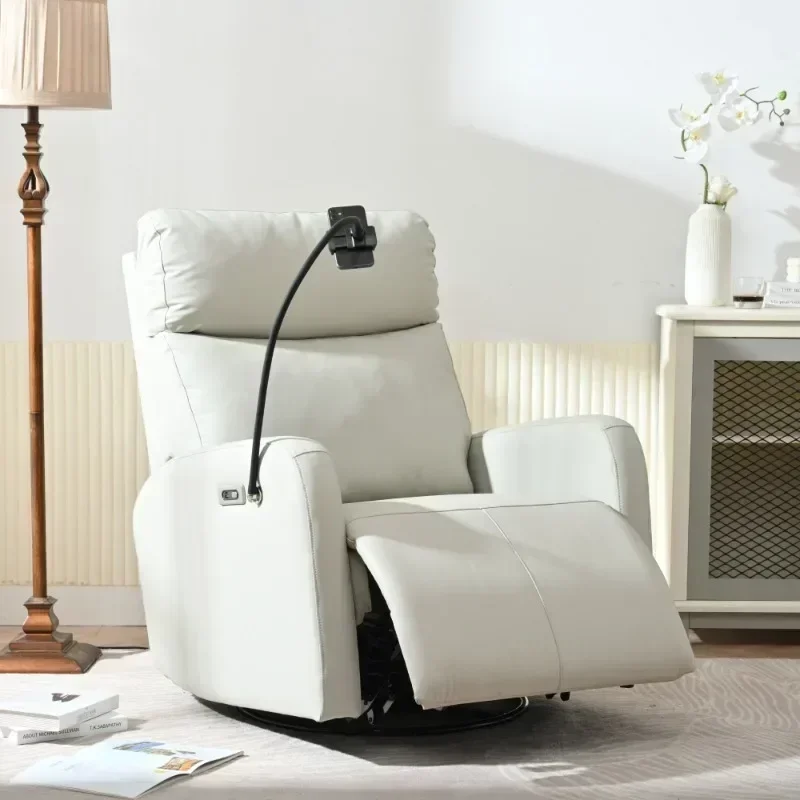

Power Swivel Rocker Recliner Chair Electric Glider Reclining Sofa USB Ports Power Swivel Glider Rocking Chair Nursery Recliners