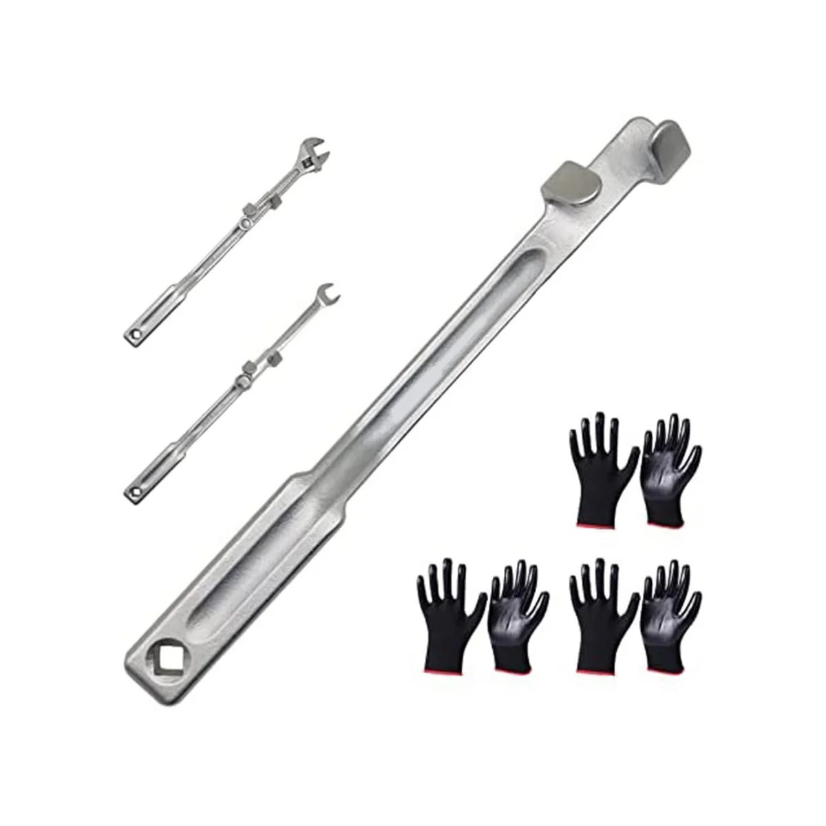 

Wrench Extender with 3 Pairs Non-SlipTorque Amplifier Bar Connecting Rod with 1/2Inch Hole for Drive Click Torque Wrench