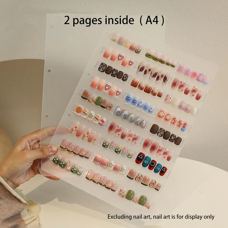 Nail Art Piece Storage Book Large Capacity Exhibition Photo Album Card Clip Display Board DIY Simple Album Storage Book A4/5/6