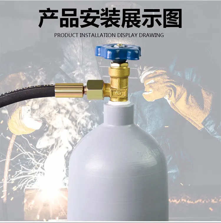 WP-15 Small Argon Cylinder Valve Argon Cylinder Bottle Head Assembly Cylinder All Copper Valve Switch Safety
