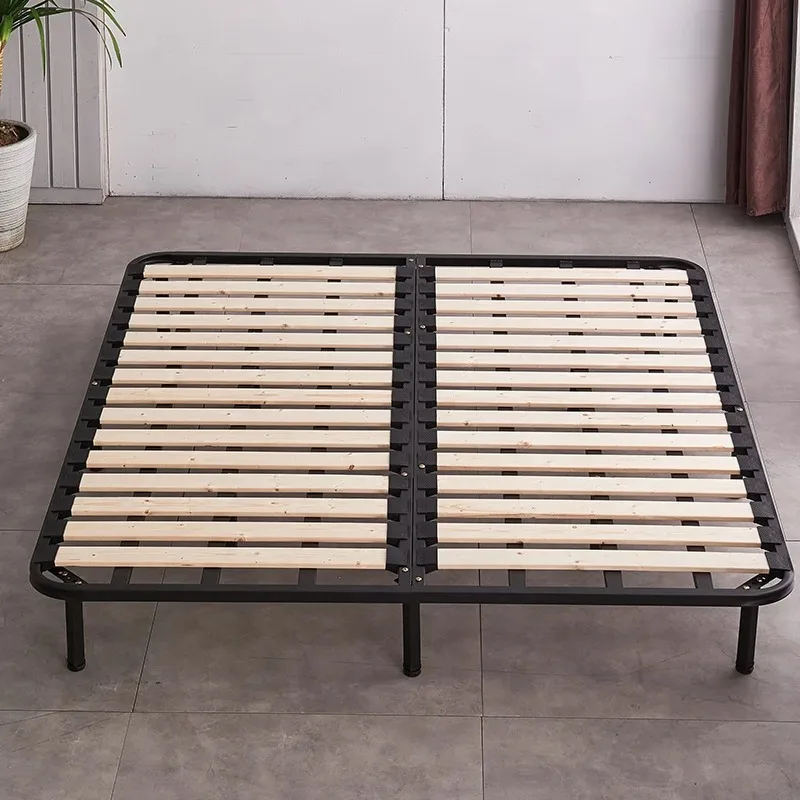 Folding solid wood bed frame row skeleton board wooden dragon skeleton support 1.5 tatami