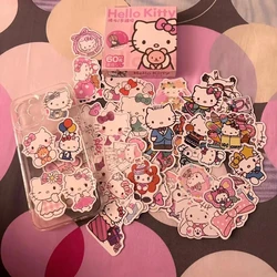 Pegatinas Kawaii Sanrio Hello Kitty, pegatinas de sellado con patrón de caja de regalo de Anime Ins, decoración Cinnamoroll, papelería, 8 estilos