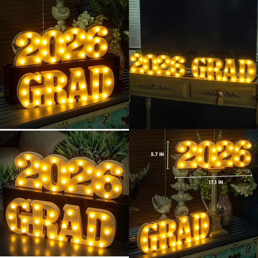 

uation Decorations -2 LED Long Marquee Light Up Letters'' - Class of uation Party Decorations Sign for Kindergarten High School