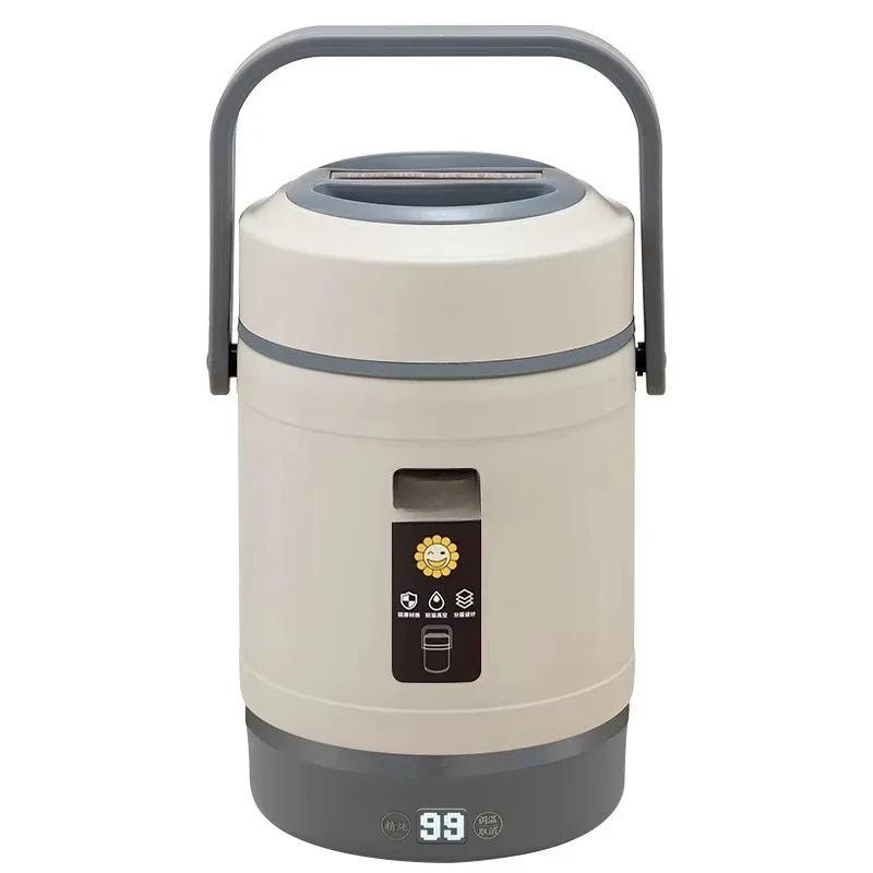 Electric Heated Lunch Box Stainless Steel Food Warmer Bento Box Office School Hot Food Box