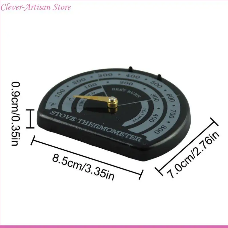 E06B Fireplace Fan Stove Thermometer with Probe Household Sensitivity Barbecue Oven Tool