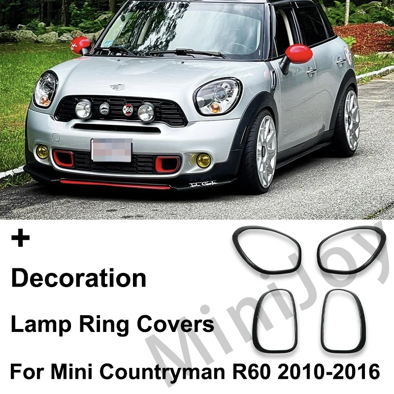 Car Headlight Head Rear Tail Light Lamps Frame Cover Stickers For MINI Cooper One S Countryman R60 Auto Styling Accessories