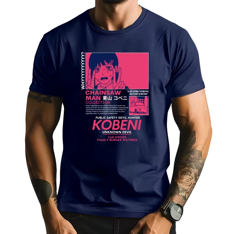 

T Shirt for Men Cotton Tee Harajuku Anime Manga Kobeni Higashiyama Tshirts Short Sleeved Printed T-shirt Clothing