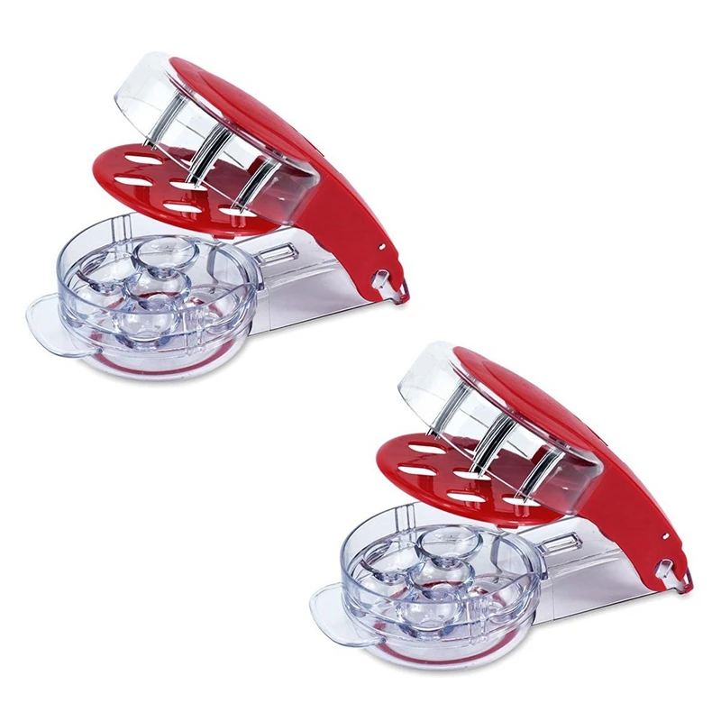 2Pcs Cherry Stoner Remover, Multi Cherry Pitter Cherry Stone Seed Removal Core Easy Squeeze With Grip 6 Cherries At Once