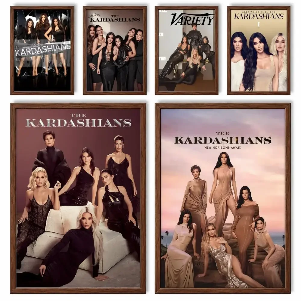 Iconic Celebrity Reality Television Series The Kardashians Poster Self-adhesive Waterproof Paper Sticker Wall Decor