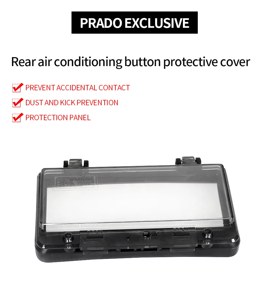 For Toyota Prado 2010-2024 Car rear air conditioning panel protective cover，Special car decorative accessories