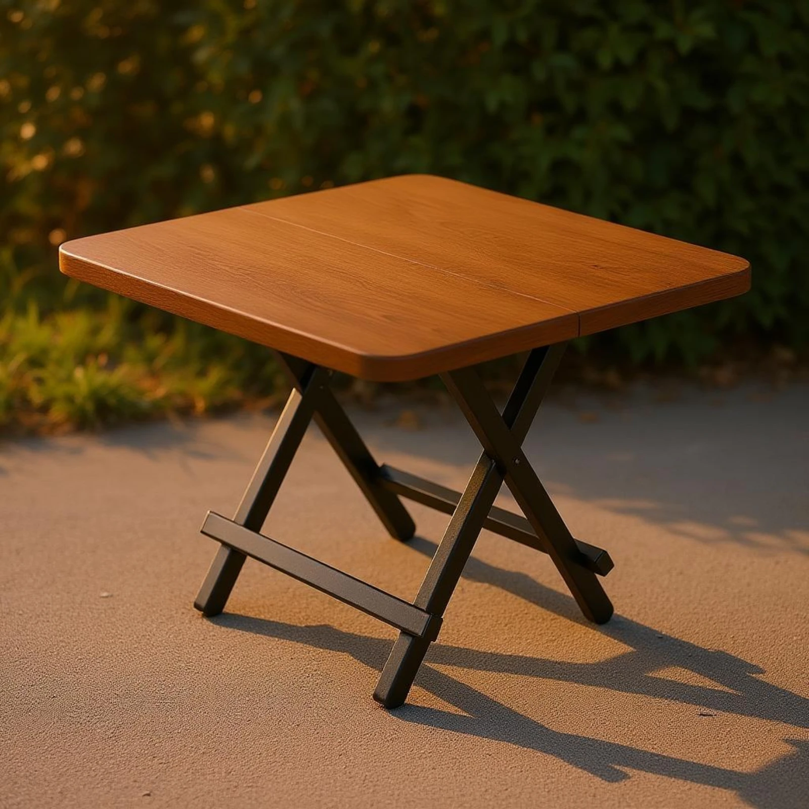 Easy to Clean Folding Dining Table Heavy Duty Square Table Sturdy Support Portable for Small Spaces or Guest Setup