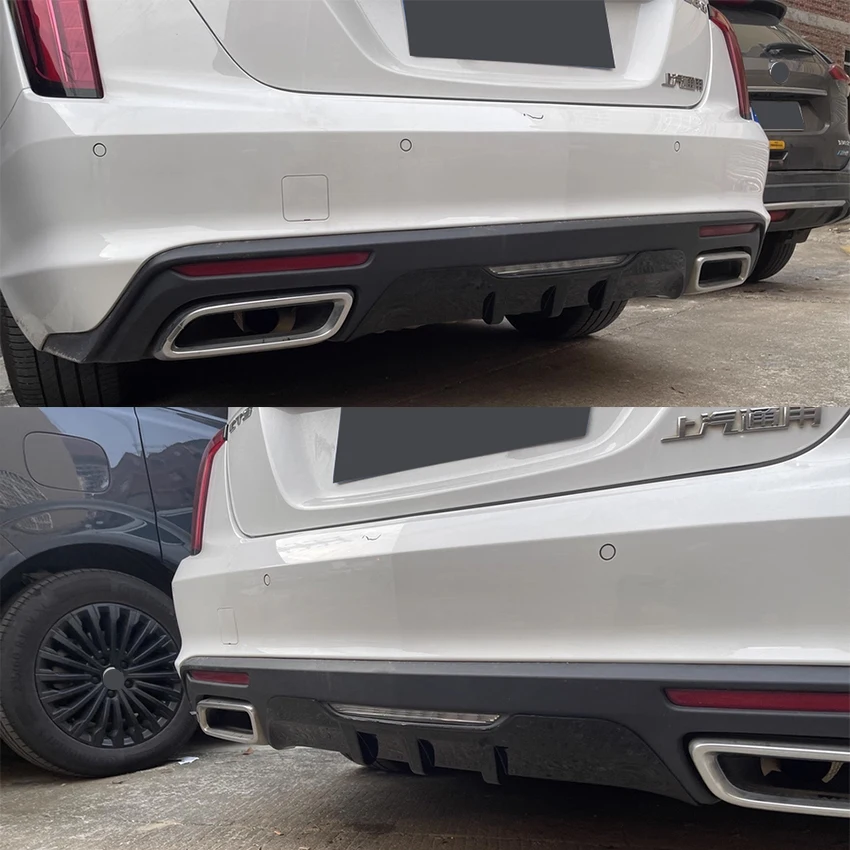 สำหรับอะไหล่รถยนต์ Cadillac CT5 ชุดแต่งกันชนหลัง ดิฟฟิวเซอร์ สปอยเลอร์ ชิ้นส่วนตกแต่งใต้กันชน ปี 2020 2021 2022 2023 2024 2025