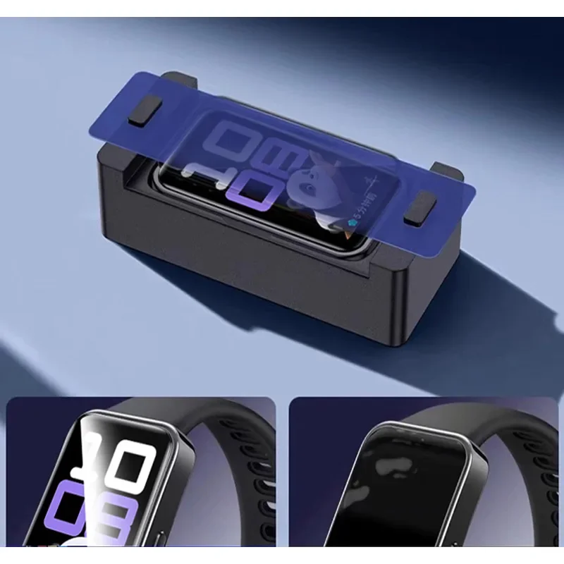 Flexible Screen Protectors for Huawei Band 8/9/10 HD Clear Anti-scratch Smartwatch Films with Easy Install Kit Accessories