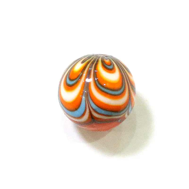 6Pcs Orange Handmade Rare Marbles Glass Balls Unique Pinball Game Marbles Creative Holiday Party Favors New Year Gift for Kids