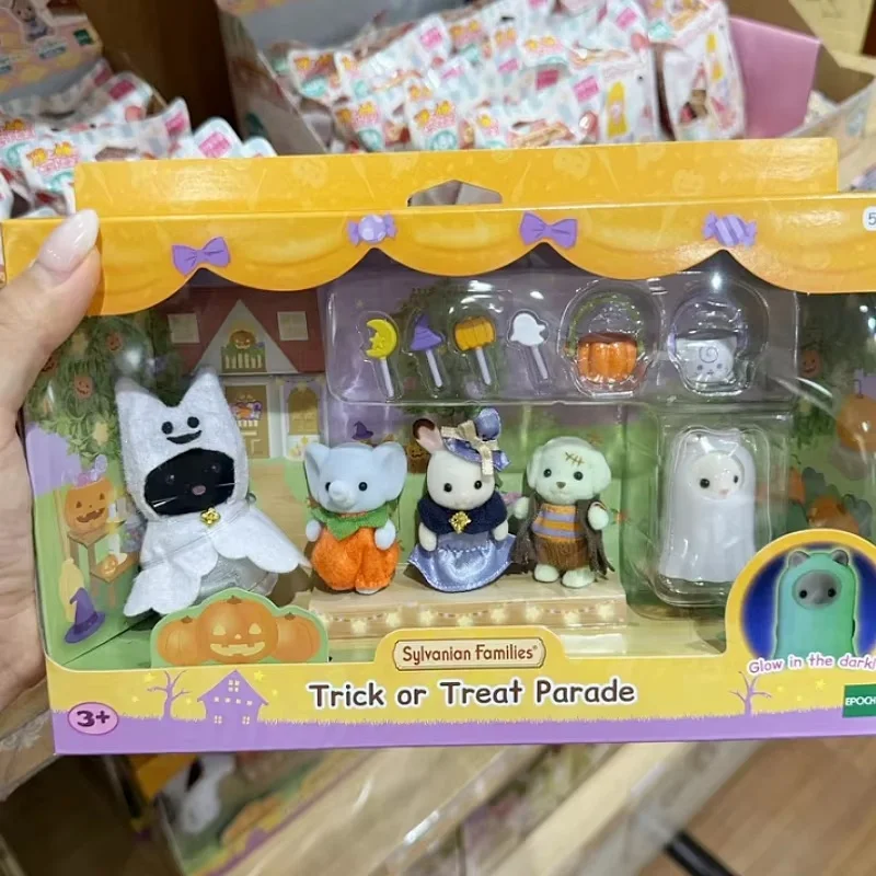 Original Forest Sylvanian Doll Limited Halloween Christmas Set Model Toys Cross Dressing Party Night Light Ghost Decoration