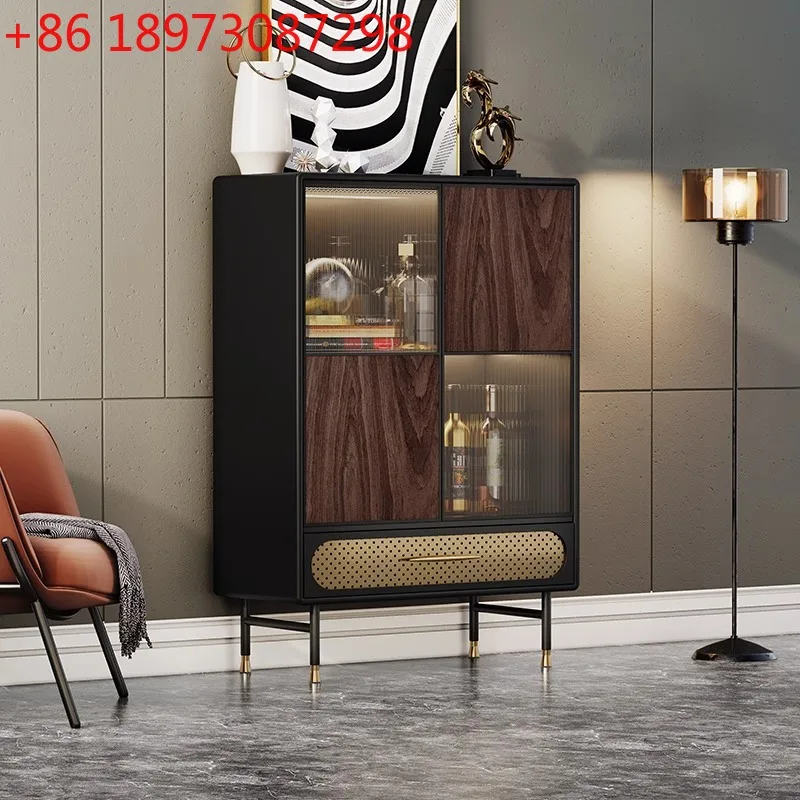 

Итальянский светлый роскошный винный шкаф из цельного дерева, витрина, современный простой настенный шкаф для гостиной