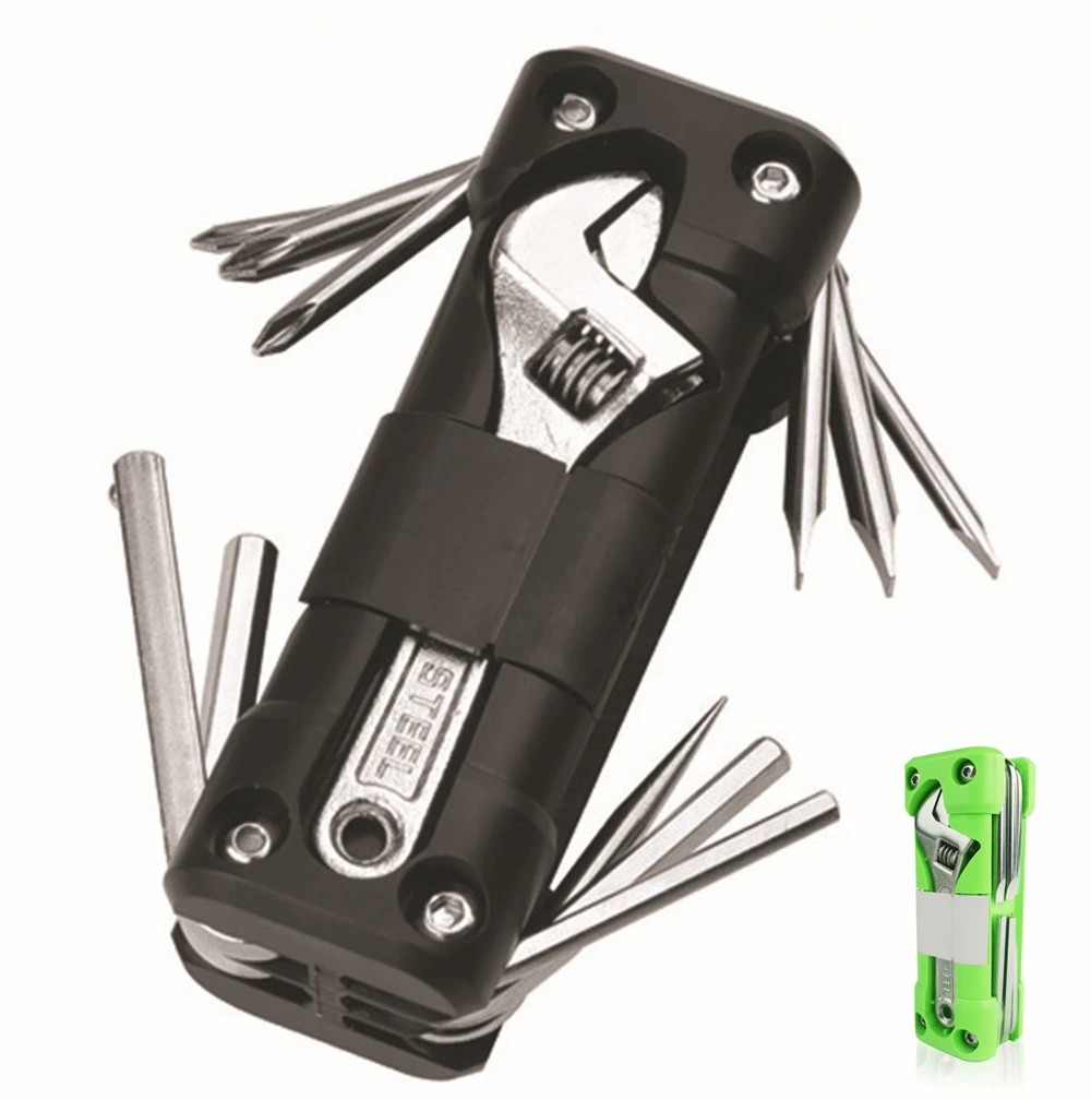 

Versatile Bicycle Tool Kit Multitool Set with Tire Repair Tools Screwdriver and Chain for MTB and Road Bikes