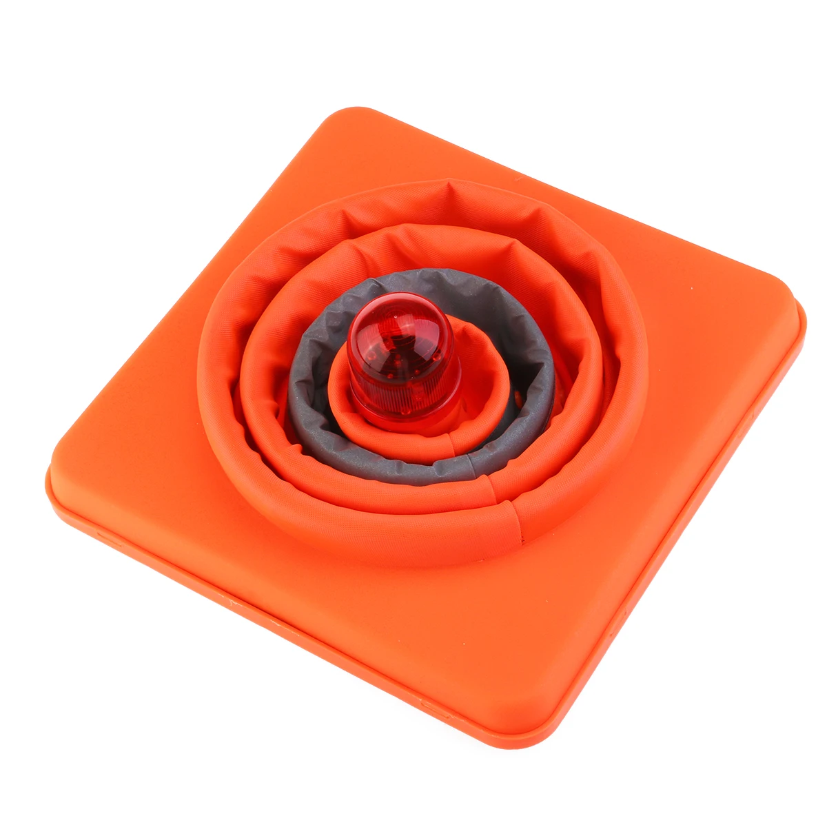 

Collapsible Reflective Red Traffic Cone 45cm High with LED Flashing Light for Roadside Safety Sporting Events Road Warning Cone