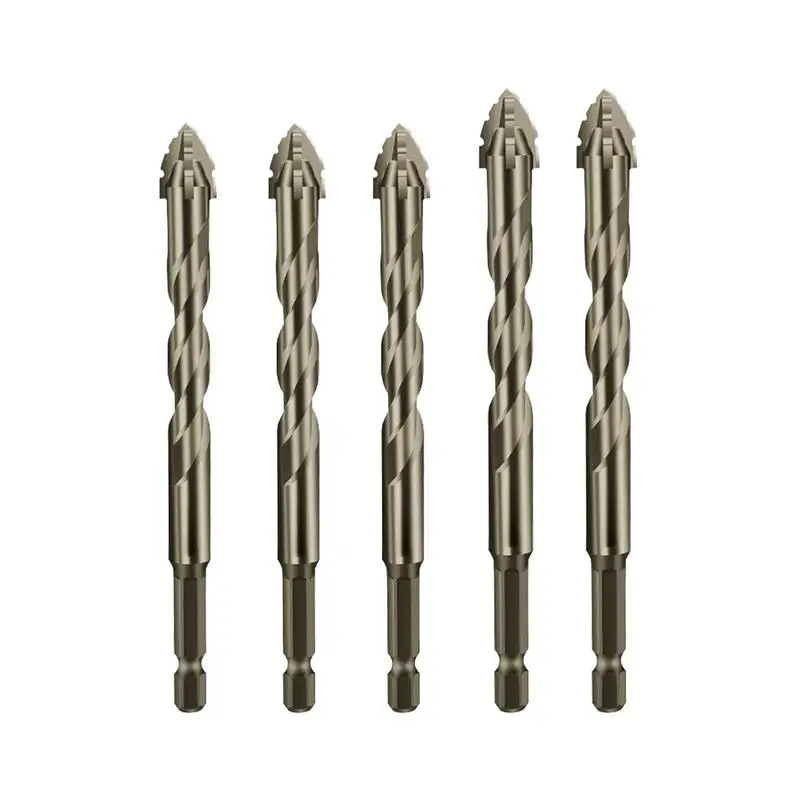 Eccentric Drill Bit Set Four-Edge Serrated Drill Bits High Hardness Bevel Tip Serrated Drill Bits For Brick Wood