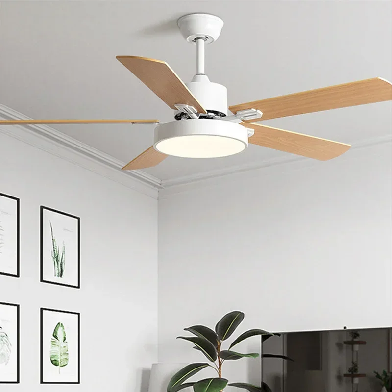 52 Inch Ceiling Fan with Lights, Remote Control, Living Room, Dining Room, Bedroom, Silent, Reversible DC, Indoor Lighting Fan