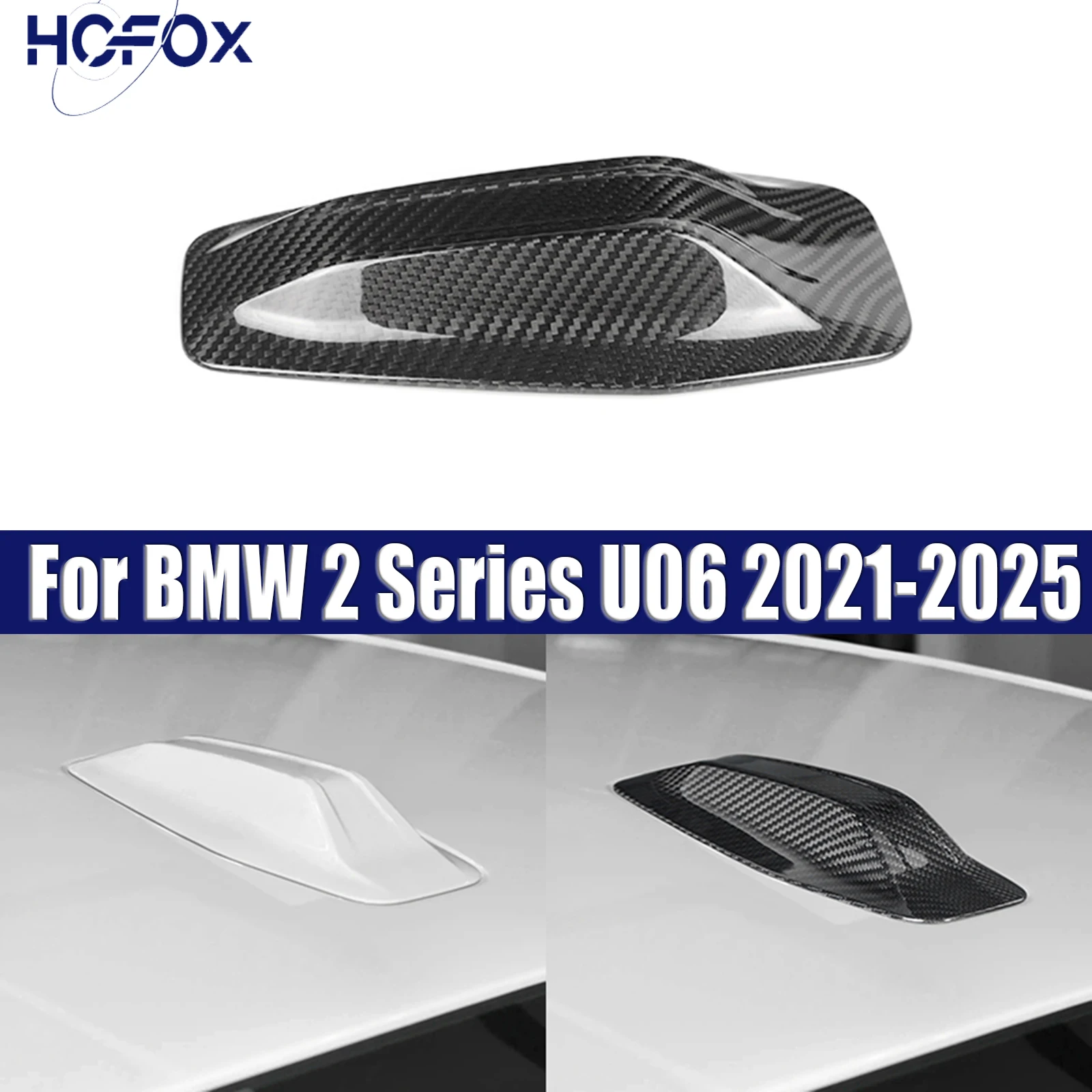 For BMW 2 Series U06 2021-2025 Shark Fin Antenna Cover Decor Trim Real Carbon Fiber