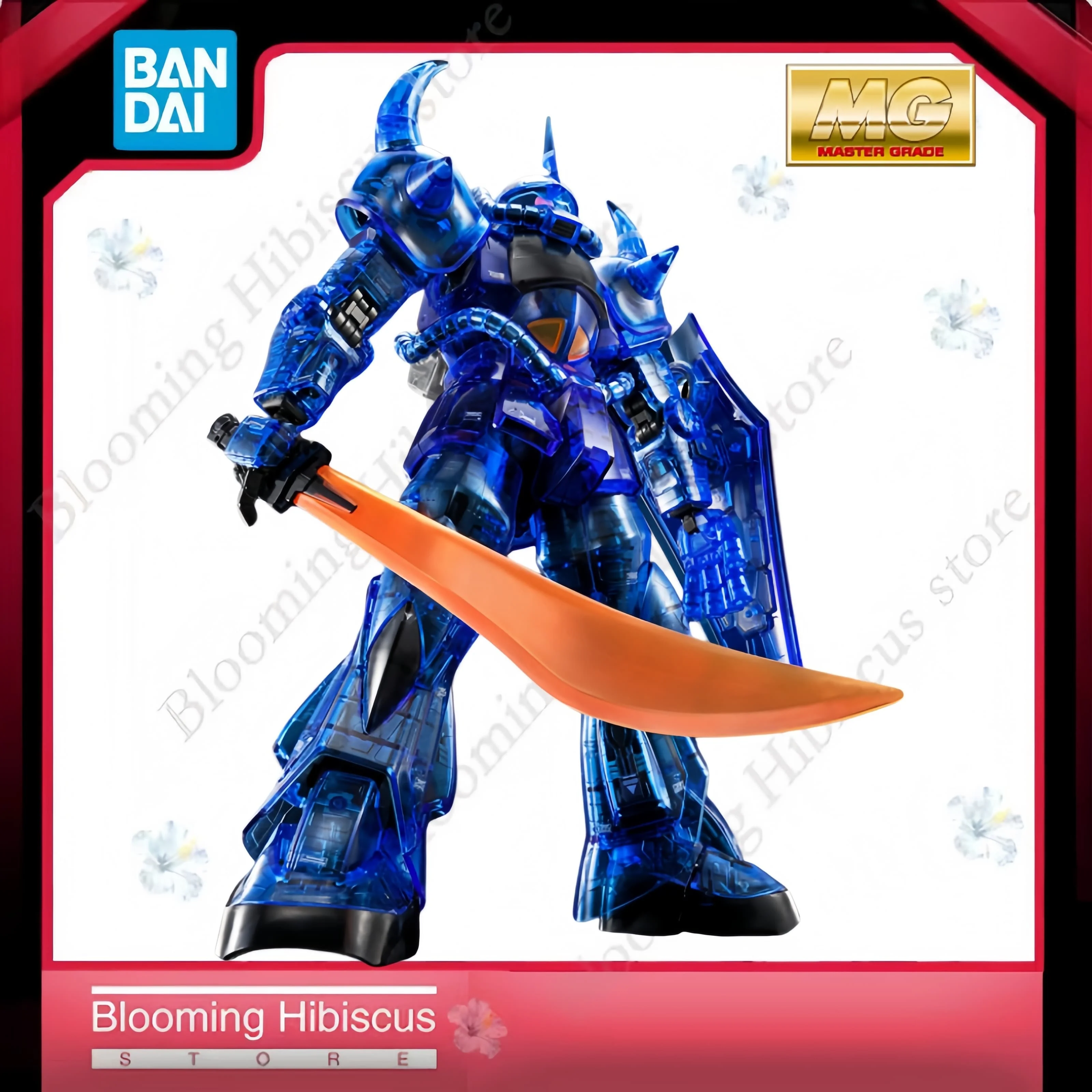 

Japan Bandai Anime Original Action Figure Gundam MG 1/100 MS-07B Gouf Ver.2.0 Transparent Blue Limited Edition Model Kit InStock