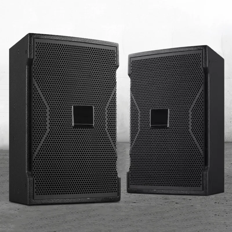 

10/12 Inch Speaker Full Frequency Passive Loudspeaker Portable Wooden Sound Box Audience XLR Support for Outdoor Home Karaoke