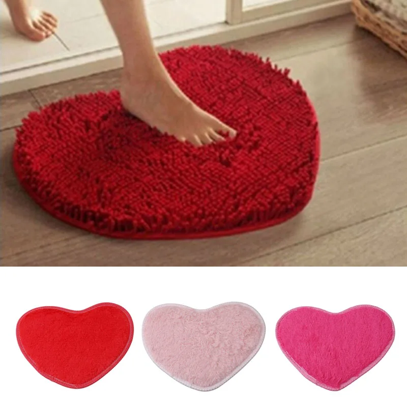 

Коврик дверной в форме сердца, нескользящий, из мягкой микрофибры
