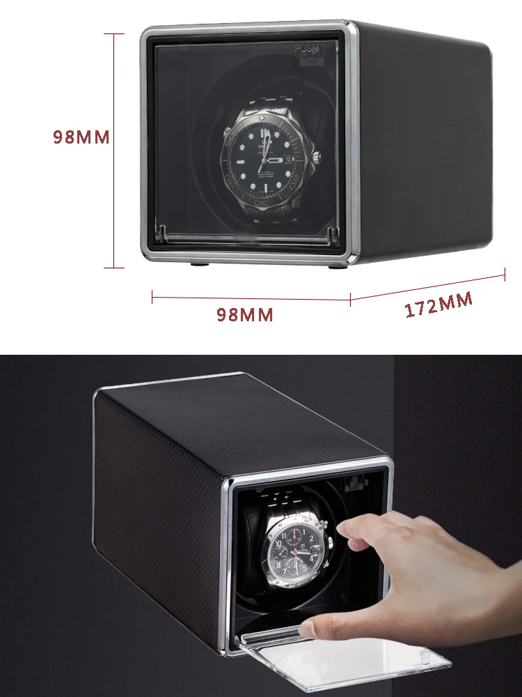 ZAPANAS WATCH WINDER FOR  Automatic Watch NEW MODE METAL LEATHER PAINT WATCH BOX  SWINGS AND WINDS