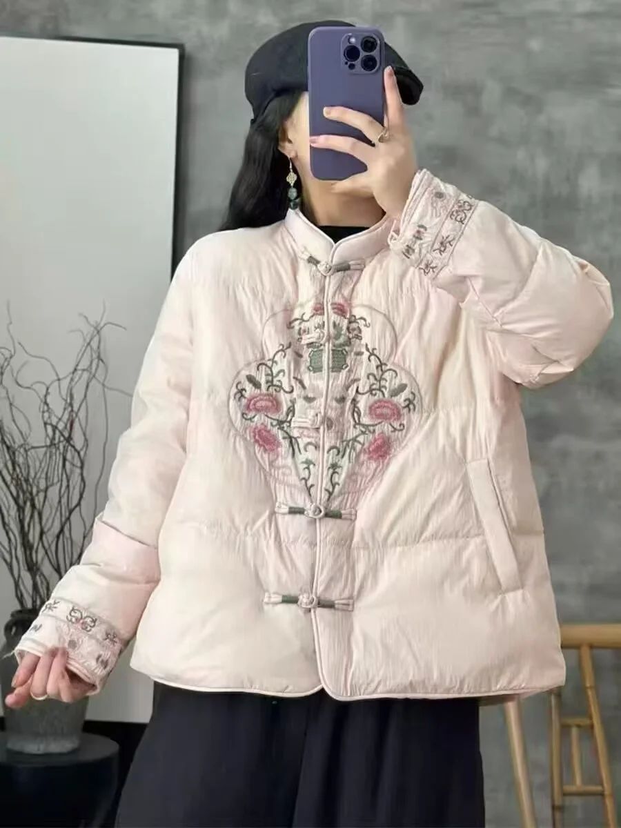 Chinese Style Quilted Cotton Jacket Women's Winter Beautiful Improved Tang Costume Rice Field Happiness Cotton Coat
