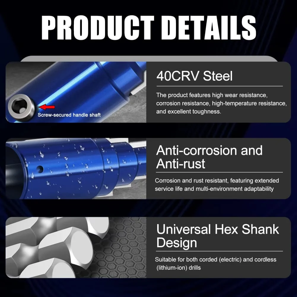 

Multipurpose 2in1 Pipe Threading Tool for Drills with Internal External Thread Capability for Home and Job Sites