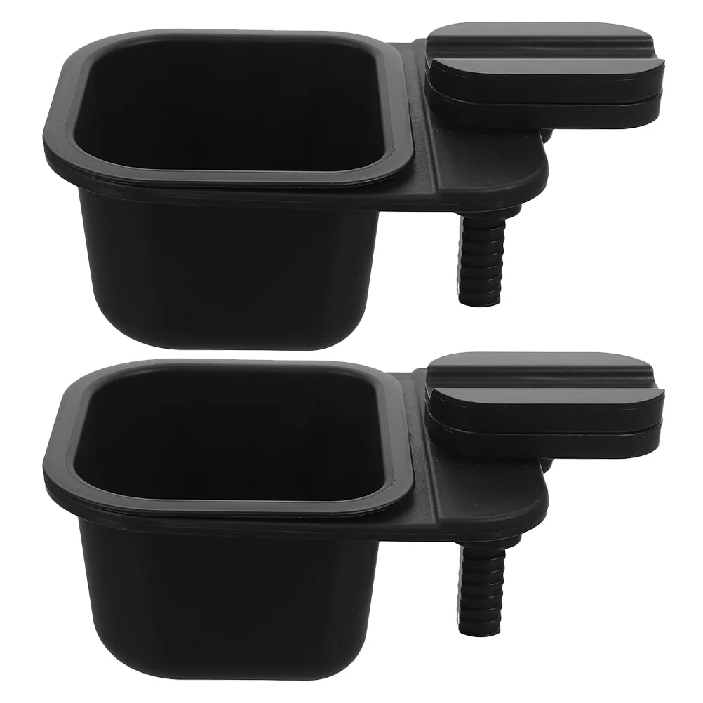 

2pcs Clip On Desk Trash Can Rotatable Table Hanging Garbage Bin Medium Capacity For Office Home Desktop Storage Organizer Small