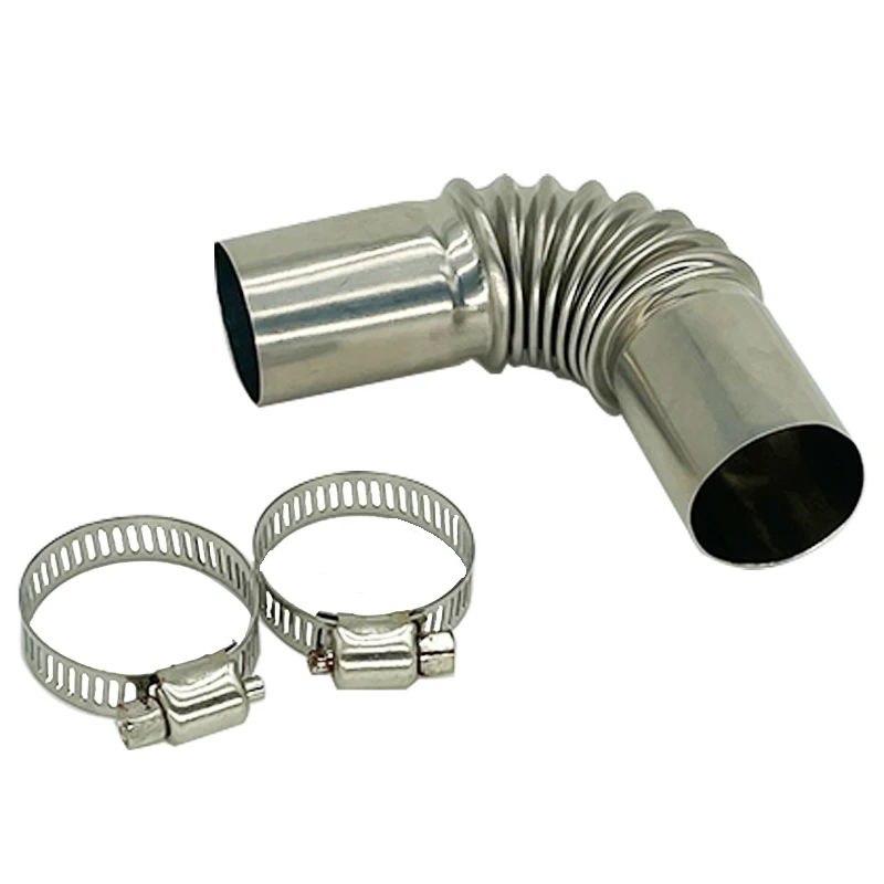 1/2/4/6X 25mm Car Elbow Pipe Air Diesel Parking Heater Exhaust Pipe Connector w/Clamps For Eberspacher Webasto Diesel Heater