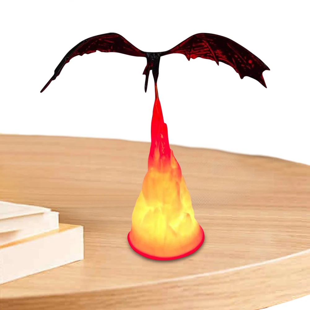 3D Printed Dragon Flame Book Nook Fire Breathing Dragon Wyvern Book Nook Decorative Bookends Bookshelf Decor