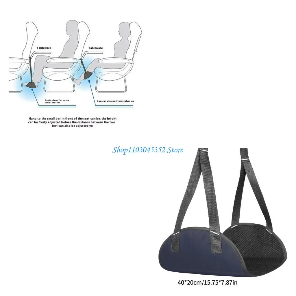 

Adjustable Airplanes Foot Rest Practical Net Fabric Quick Setup For Office Use