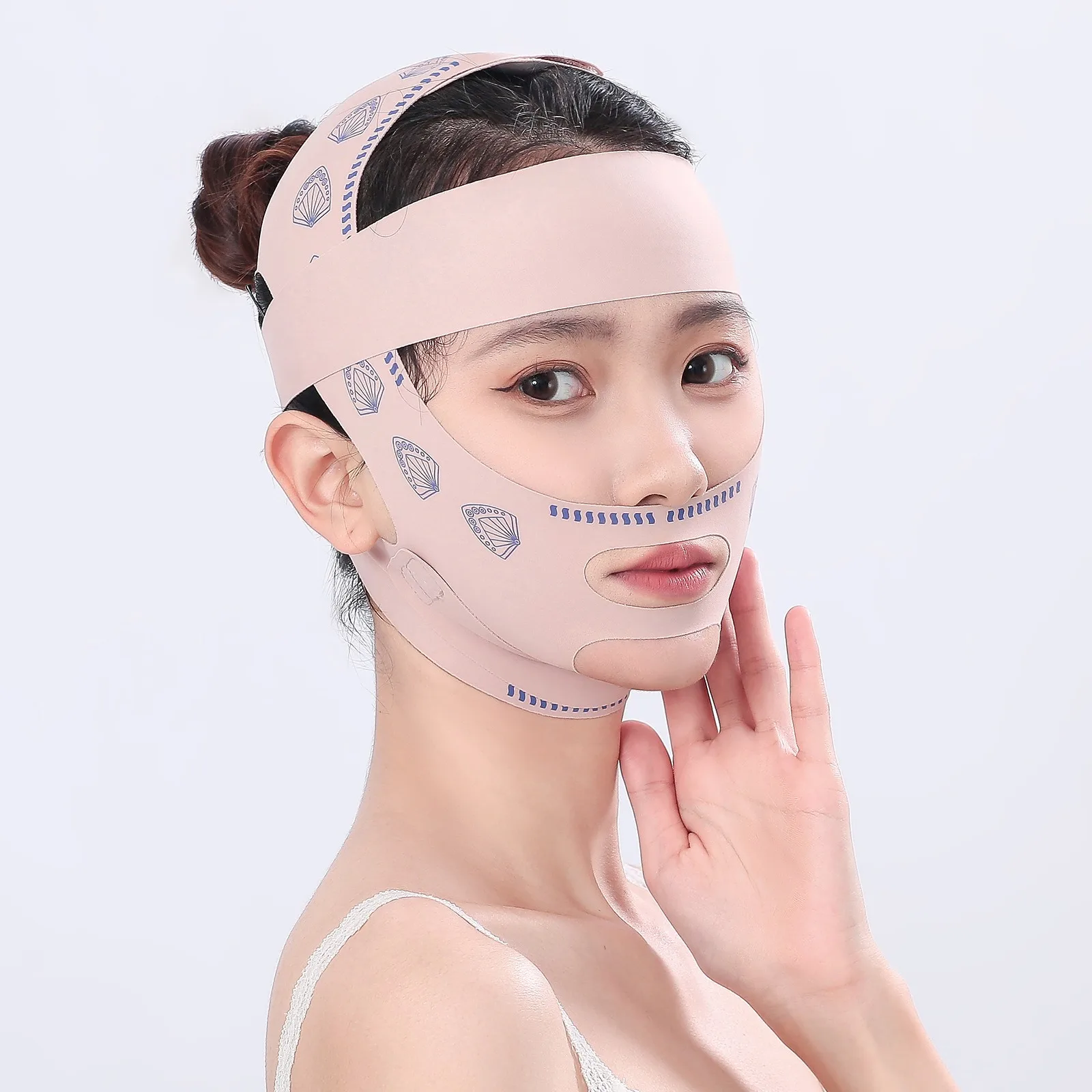 1 قطعة الذقن الخد التخسيس ضمادة الخامس المشكل رفع قناع الوجه رفع الخامس خط تشكيل ضمادة المضادة للتجاعيد الوجه ضمادة