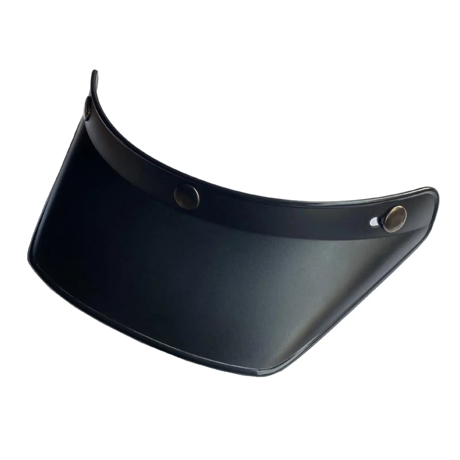 Helmet Visor Lens 3 Snap Button Vintage Motorcycle Accessories Retro Goggles Helmet Visor Peak for Motorcycle Helmet Black