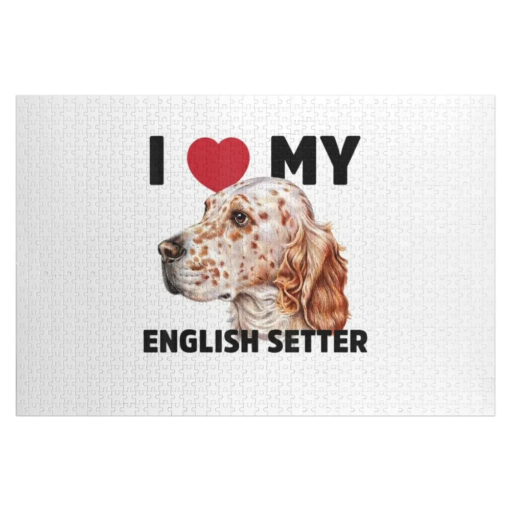 English Setter Jigsaw Puzzle Personalized Photo Gift Custom With Photo Custom Name Child Toy Puzzle