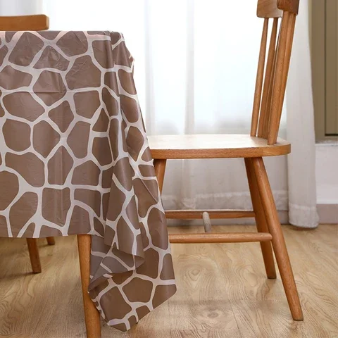 

Safari Animals Patterned Tablecloth Disposable Jungle Woodland Tiger Zebra Leopard Birthday Party Decorations