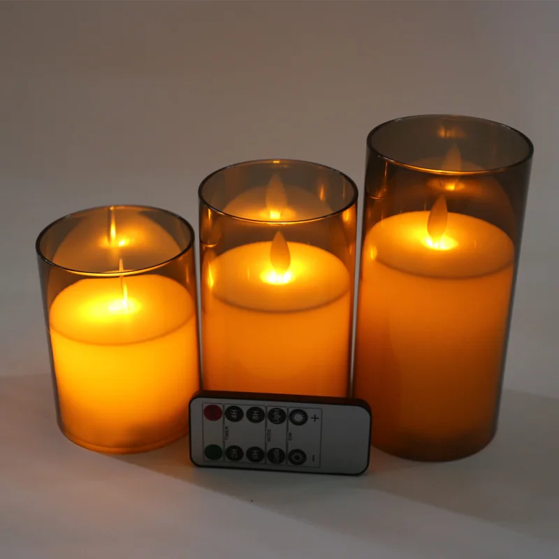 

LED Candle Light Battery Operated Timer Remote Control Flameless Candles Light For Wedding Christmas Party Home Bedroom Decor