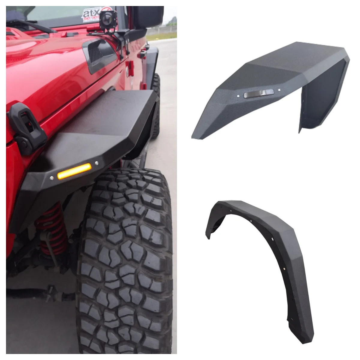 lantsun Fender Flare with LED Lighting Aluminum Alloy JL1143 for jeep JL for wrangler 2018-2024