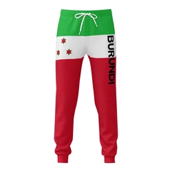 Mens Sweatpants Burundi Flag Pants with Pockets Joggers Soccer Football Multifunction Sports Sweat With Drawstring