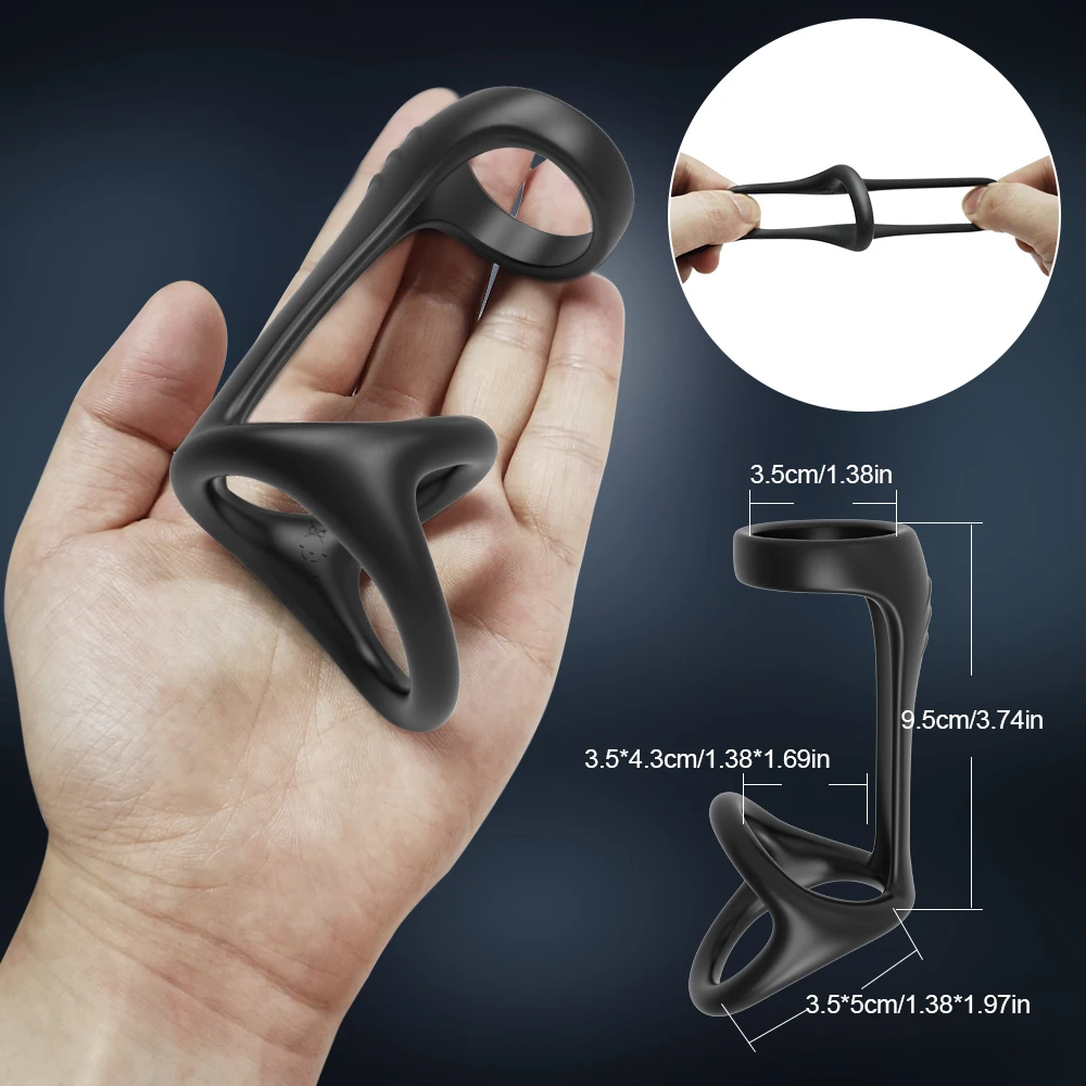 ذكر حلقات القضيب خاتم الديك تأخير القذف Penisring ديك الجنس لعب للرجال الأزواج الكبار تعزيز الانتصاب القضيب موسع 18 +