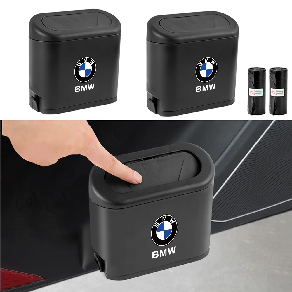 Car Accessories Trash Can Organizer Case Hanging Trash Bin For Bmw 1 2 3 4 5 7 Series X1 X2 X3 X5 X6 X7 E70 E39 E46 E60 E53 E90