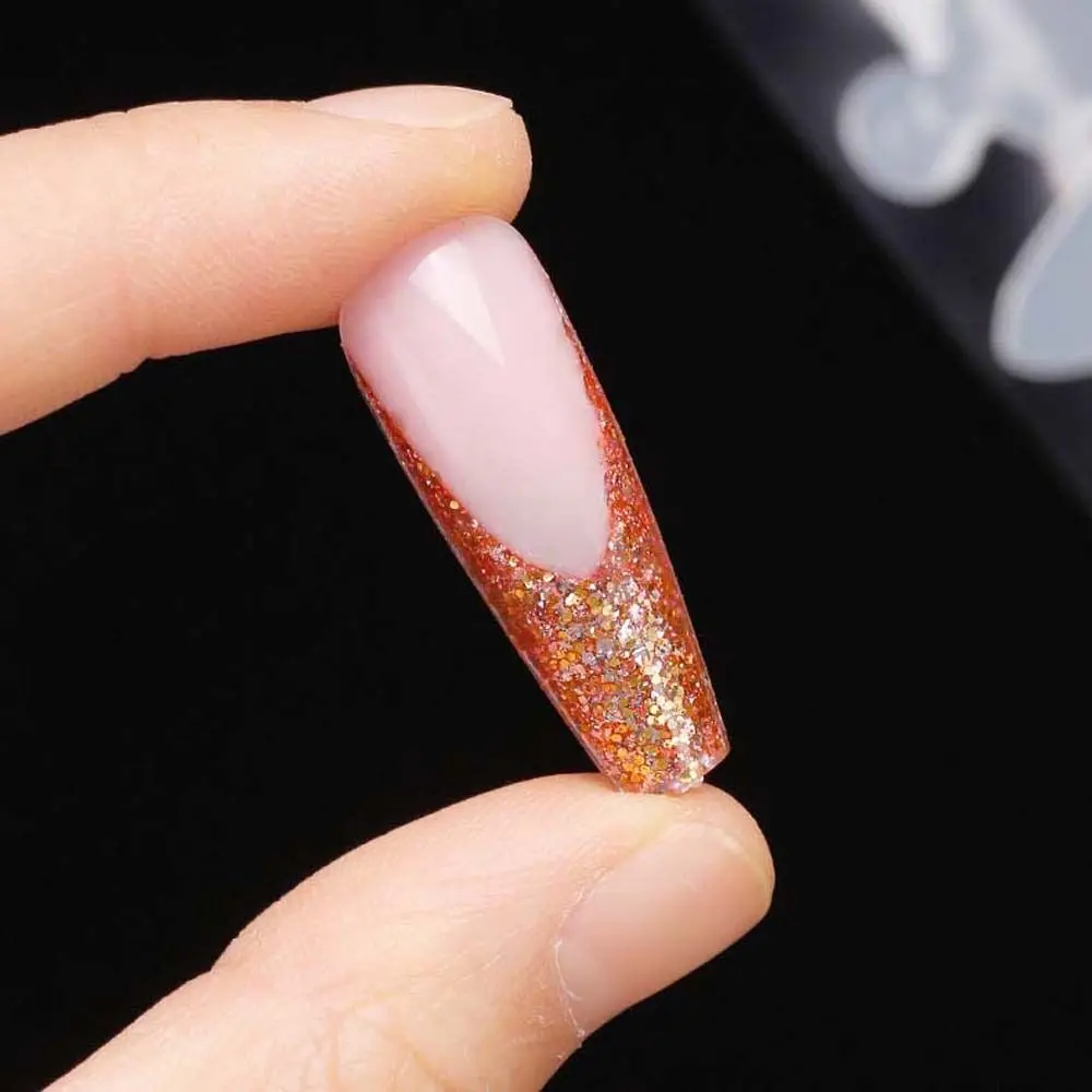 Linha francesa decalques de unhas extensão de gel molde de unhas forma francesa adesivo duplo molde de unhas adesivo de silicone almofada de molde de unhas