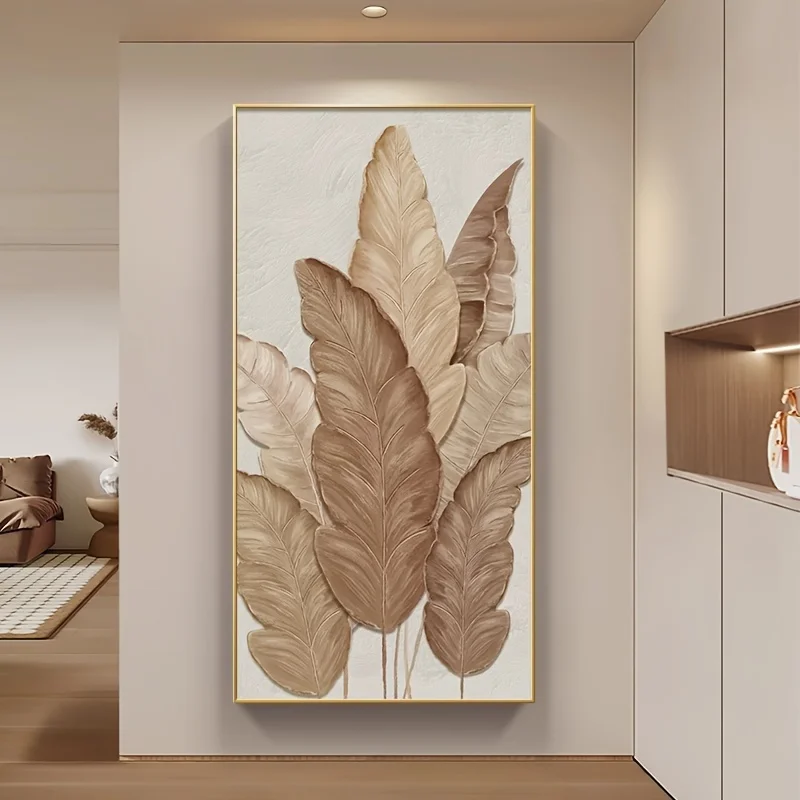 

Abstract Leaf Pattern Print Poster , Wabi-sabi, Entrance Porch Decorative Paintings, Corridor Aisles Are Facing The Door Murals