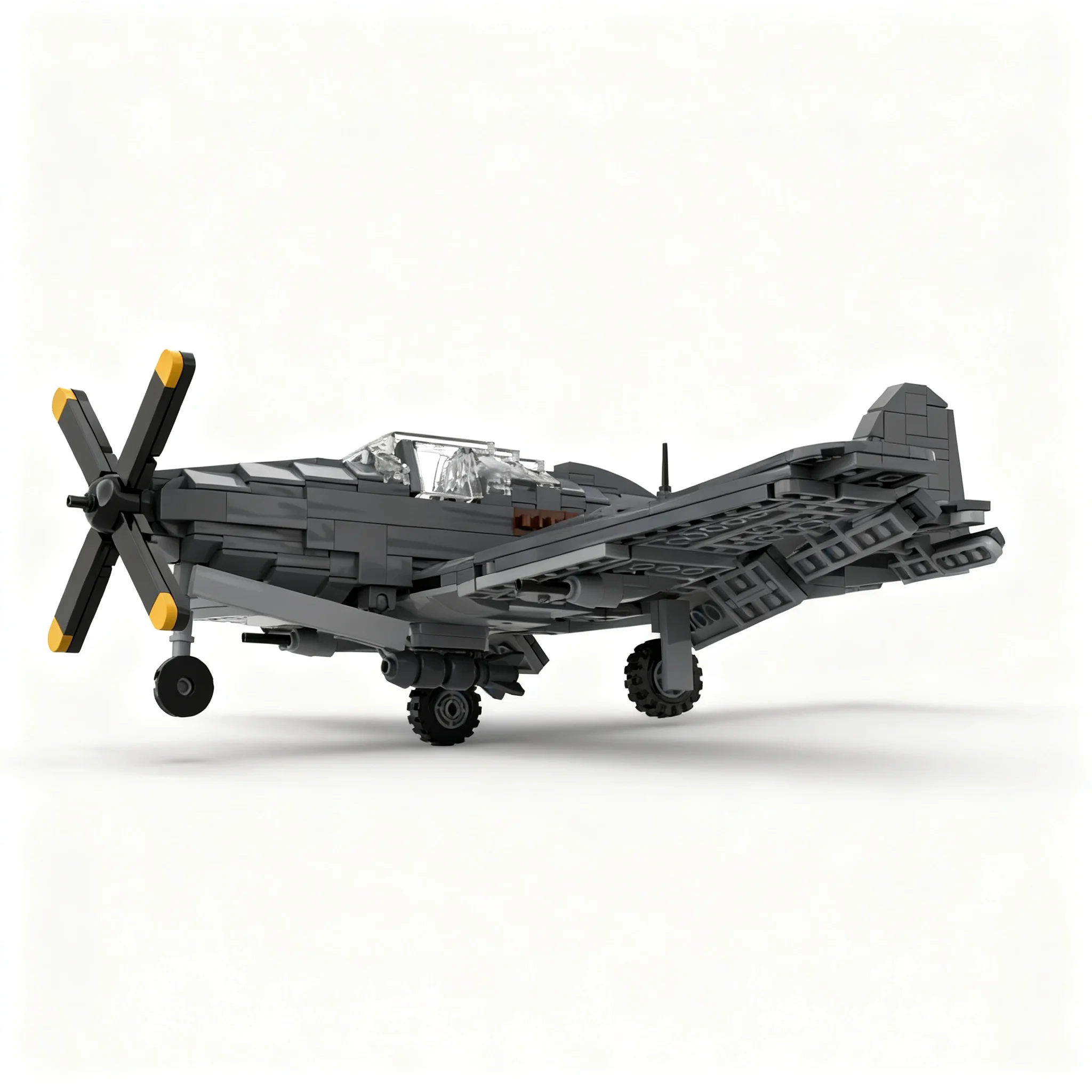 659pcs MOC Creator Expert P-63 King Cobra 1:35 Scale Model Building Blocks Christmas Gift Creative Assembly Desktop And Shelf