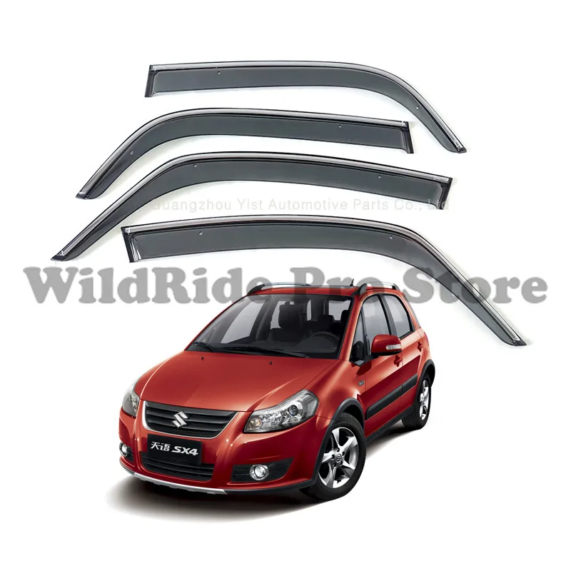 1 set Rain Visors for Suzuki SX4 Hatchback Window Deflectors Sunny Rain Guards Factory Direct Sale
